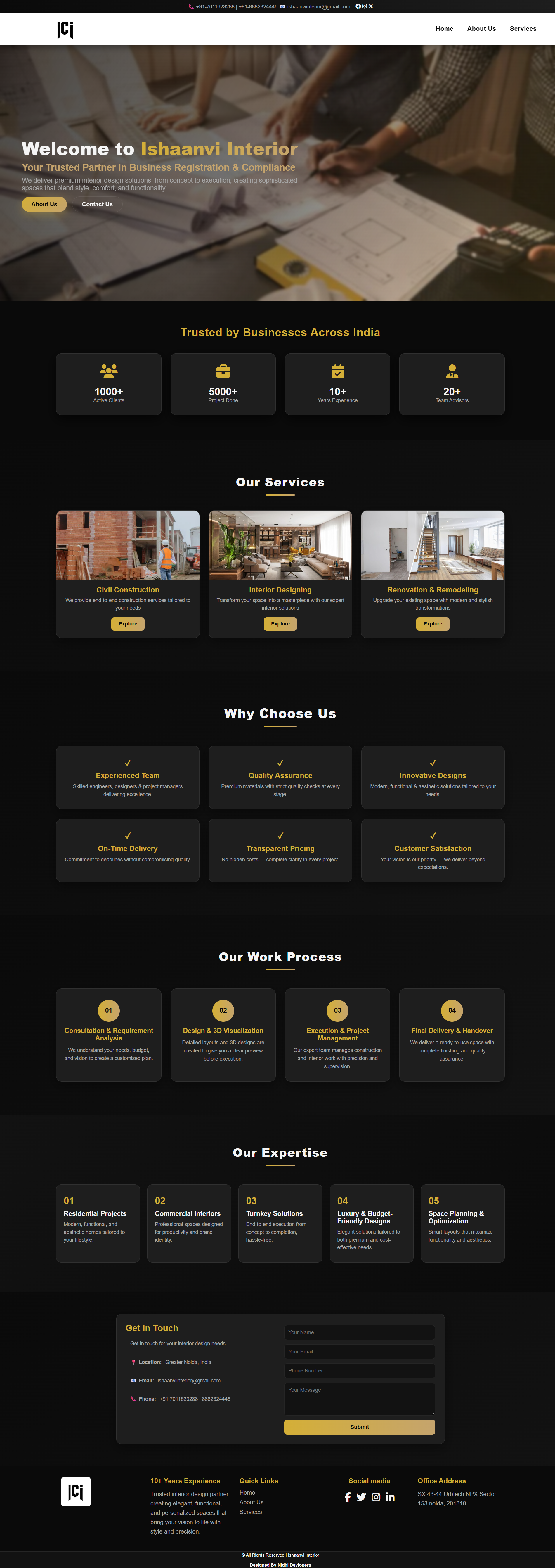 Interior Designing Website